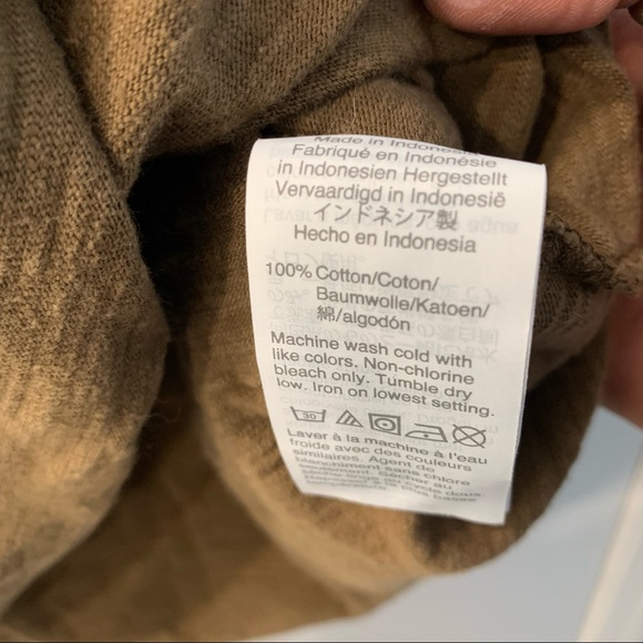 MADEWELL Raw Edge Henley Crop Top Small - Picture 7 of 7